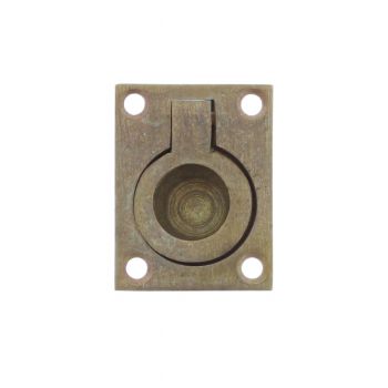 Intersteel Luikring rechthoekig 65 x 49 mm messing getrommeld
