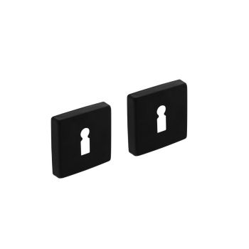 Intersteel Rozet sleutelgat 50x50x10 mm aluminium zwart (pr)