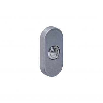 Intersteel Deurbel ovaal 65x30x10mm verdekt rvs getrommeld