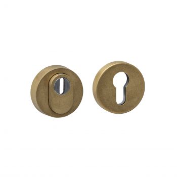 Intersteel SKG3 veiligheidsrozetten rond verdekt ø52x12mm profielcilindergat met kerntrekbeveiliging PVD messing getrommeld