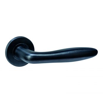 Intersteel Deurkruk Q 03 op rozet verdekt ø52x6mm PVD zwart