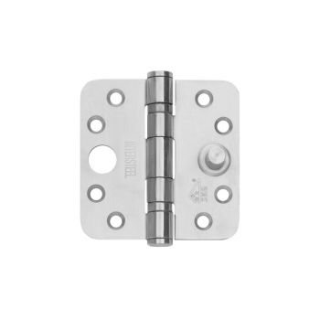Intersteel Kogellagerscharnier afgerond tot 80 kilo rvs geborsteld