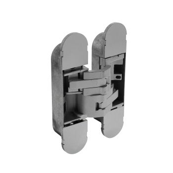 Intersteel Scharnier 130 x 30 mm zamak – zilvergrijs 3D verstelbaar